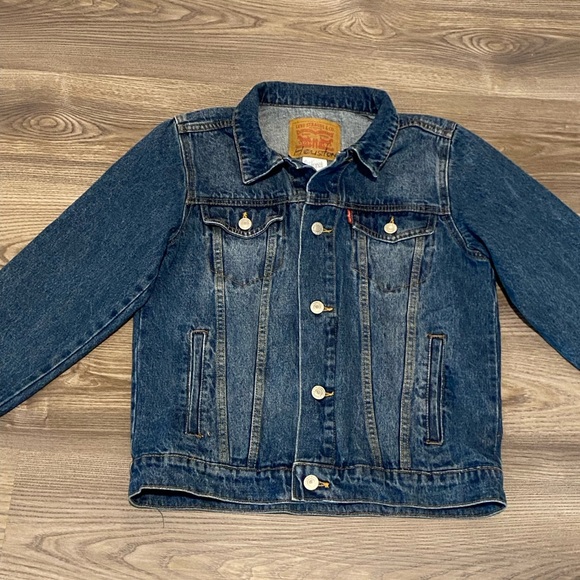 Levi’s Trucker Western Denim Jean Jacket Youth Medium Size 10-12 Years Cotton - Picture 4 of 7